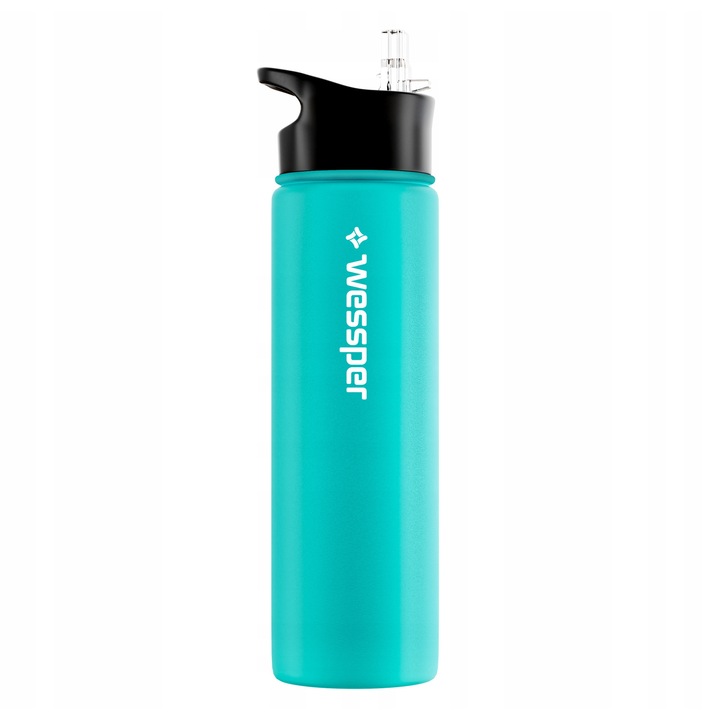 Sticla termica Wessper 700ml albastru marin inox