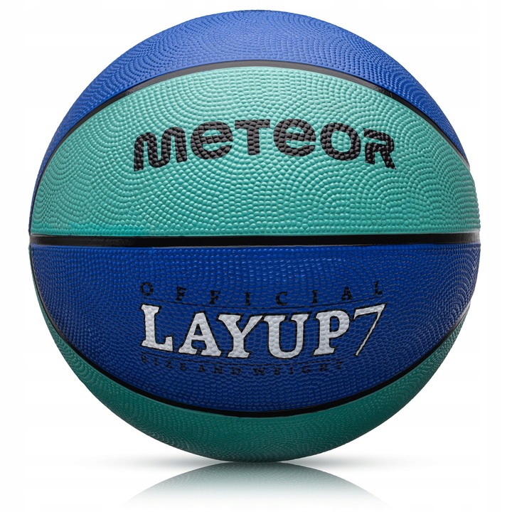 Баскетболна топка Meteor Layup синя издръжливост размер 7 75x78cm 24cm 565-650g