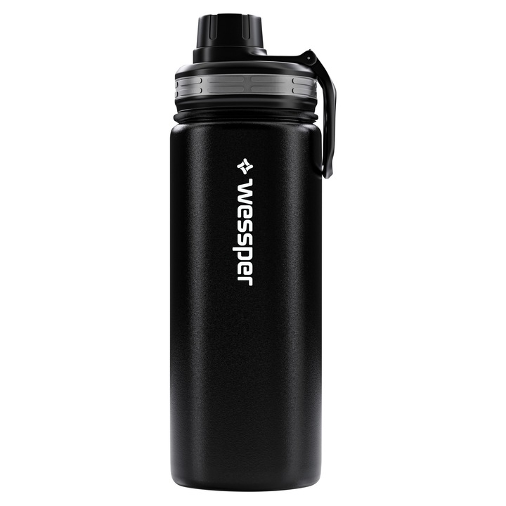 Sticla termica Wessper 700ml negru inox