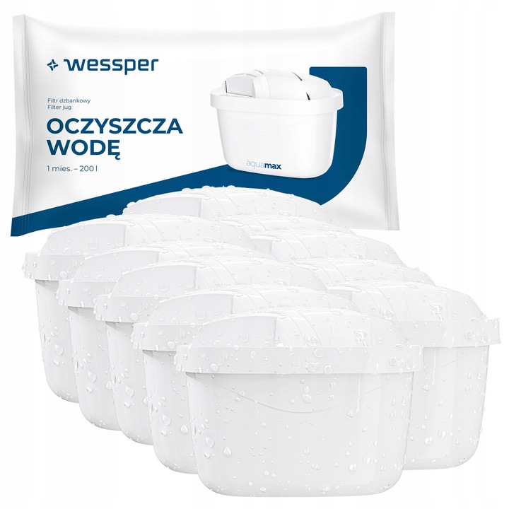 Filtru apa Wessper Aquamax set 10 buc multicolor 95g 200l 1 luna
