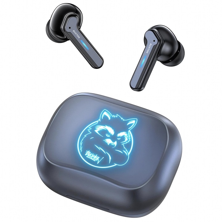 Buxton BTW 8200 Raccoon vezeték nélküli fülhallgató, ANC, IPX6, fekete, 8h, Bluetooth 5.4