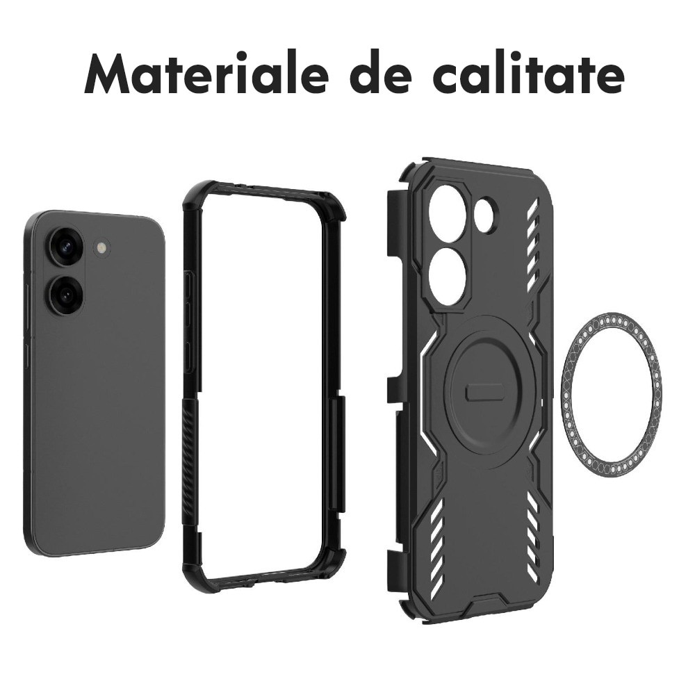 Husa pentru Xiaomi Poco X8 Pro DaDen ArmorMag, Magsafe, Antisoc, Calitate Premium, Protectie Superioara, Negru