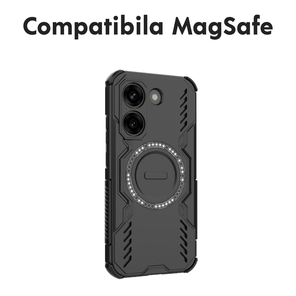 Husa pentru Xiaomi Poco X8 Pro DaDen ArmorMag, Magsafe, Antisoc, Calitate Premium, Protectie Superioara, Negru