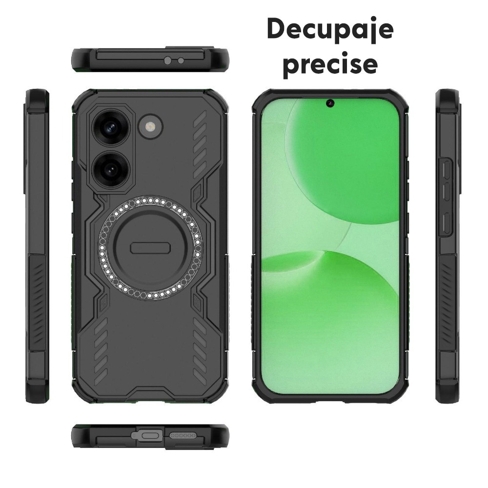 Husa pentru Xiaomi Poco X8 Pro DaDen ArmorMag, Magsafe, Antisoc, Calitate Premium, Protectie Superioara, Negru