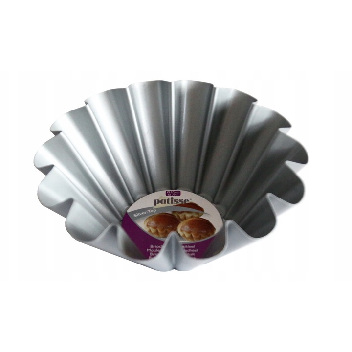Форма за бабка и бриош Patisse Silver-Top, тава за печене, издръжлива, съвместима с фурна, сребриста, 20 см