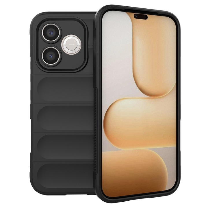 Husa pentru Honor 600 Lite DaDen® Magic Shield, Antisoc, Interior microfibra, TPU, Negru