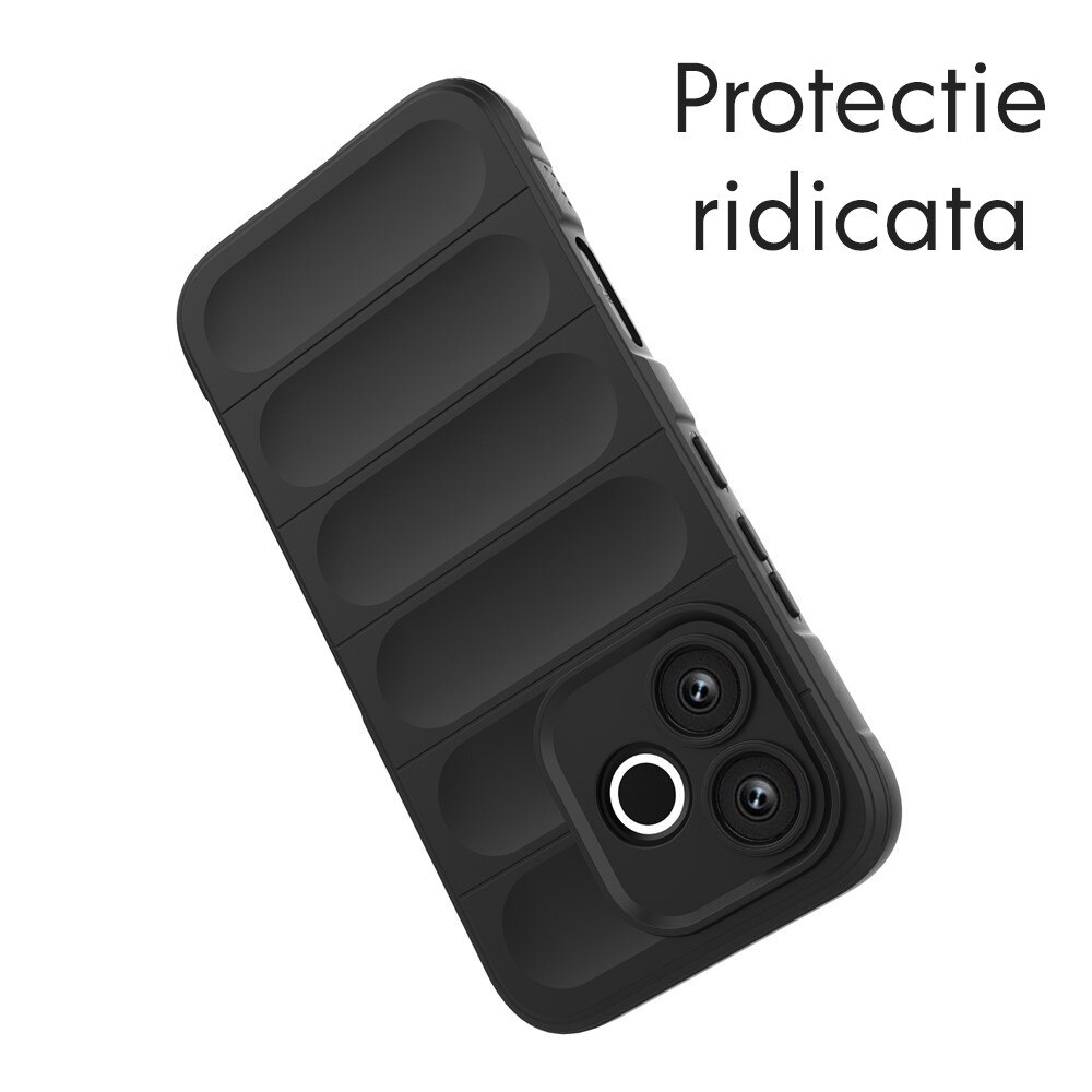 Husa pentru Honor 600 Lite DaDen® Magic Shield, Antisoc, Interior microfibra, TPU, Negru