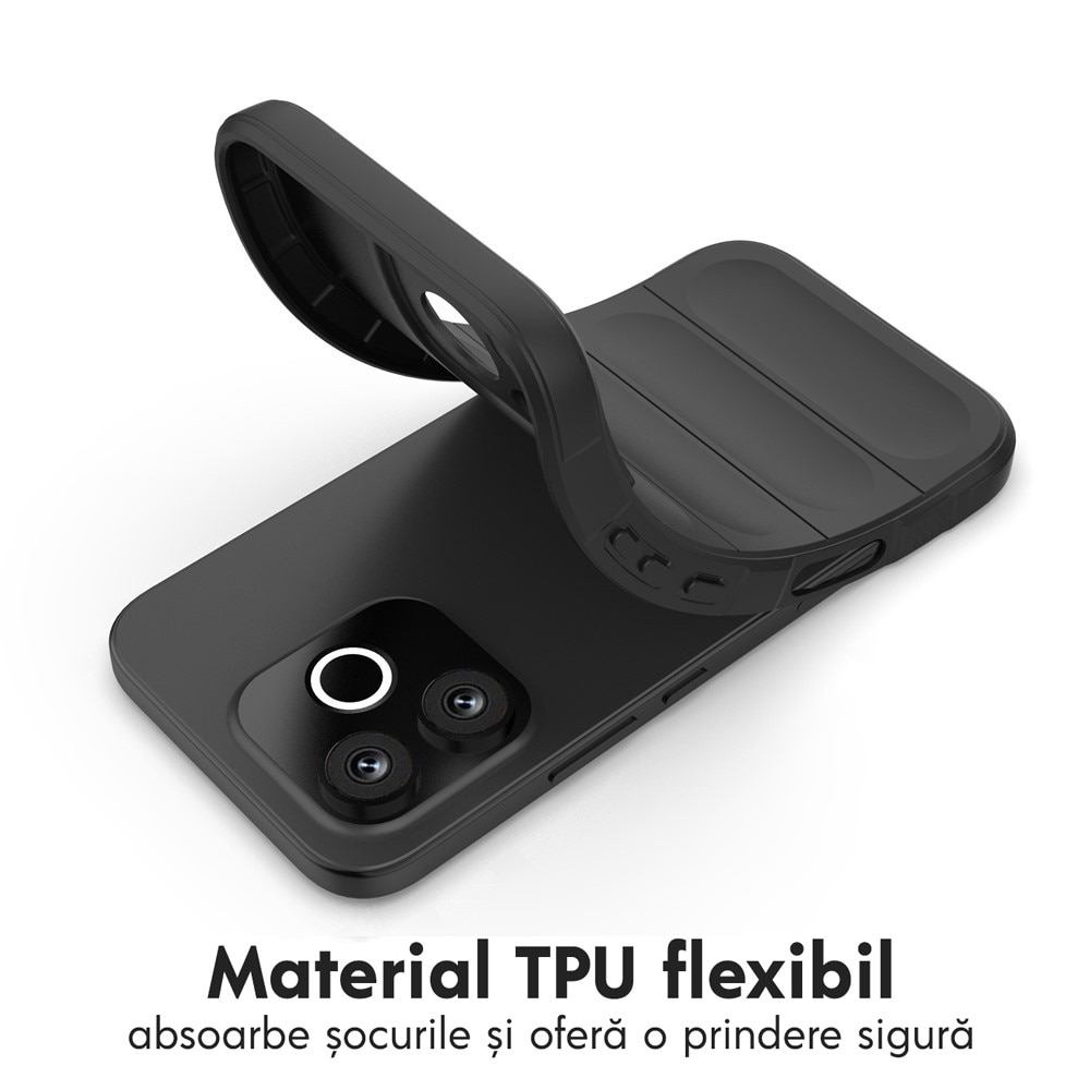 Husa pentru Honor 600 Lite DaDen® Magic Shield, Antisoc, Interior microfibra, TPU, Negru