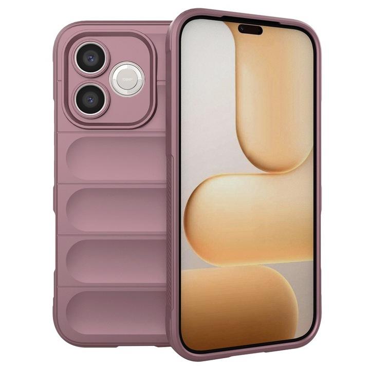 Husa pentru Honor 600 Lite DaDen® Magic Shield, Antisoc, Interior microfibra, TPU, Mov