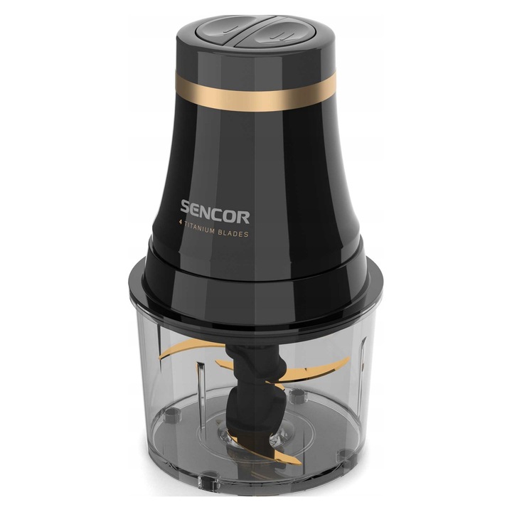 Чопър Sencor SCB 4000BK, 400W, 1л, черно златист