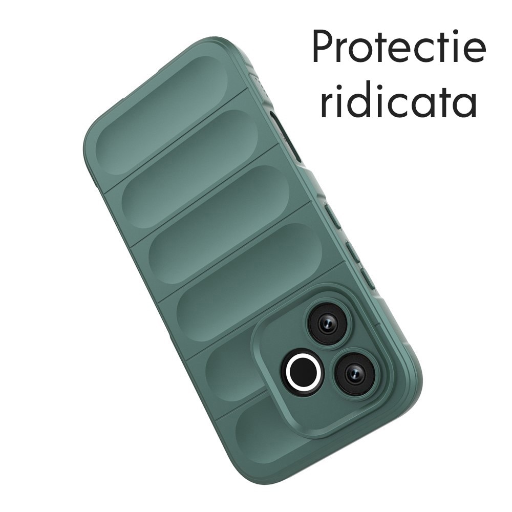 Husa pentru Honor 600 Lite DaDen® Magic Shield, Antisoc, Interior microfibra, TPU, Verde