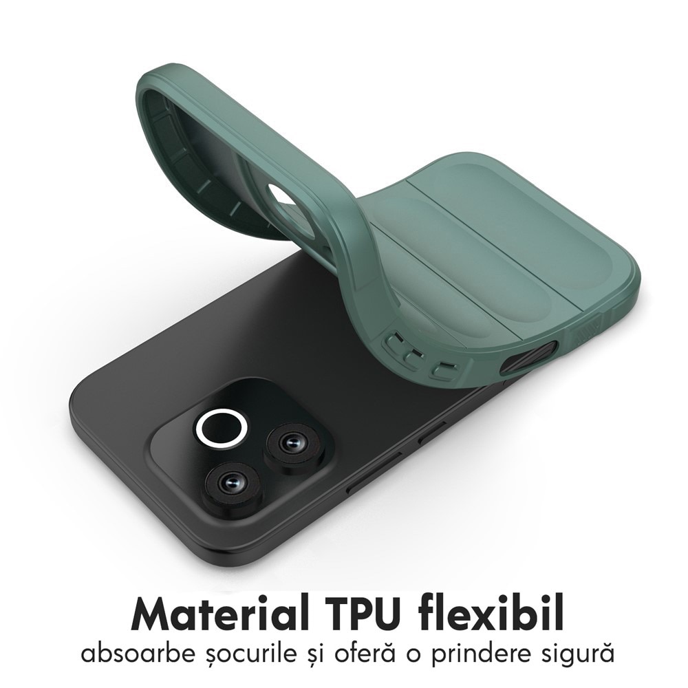 Husa pentru Honor 600 Lite DaDen® Magic Shield, Antisoc, Interior microfibra, TPU, Verde