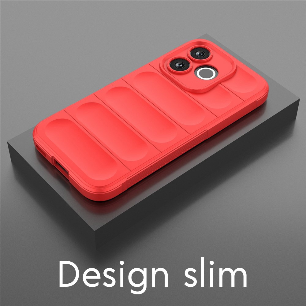 Husa pentru Honor 600 Lite DaDen® Magic Shield, Antisoc, Interior microfibra, TPU, Rosu