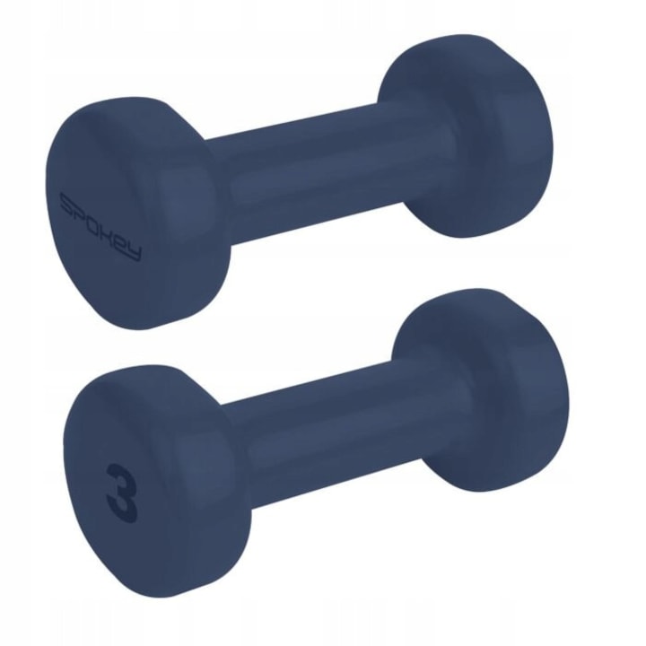 Set gantere vinil 2x3kg Spokey, antiderapant, colorate