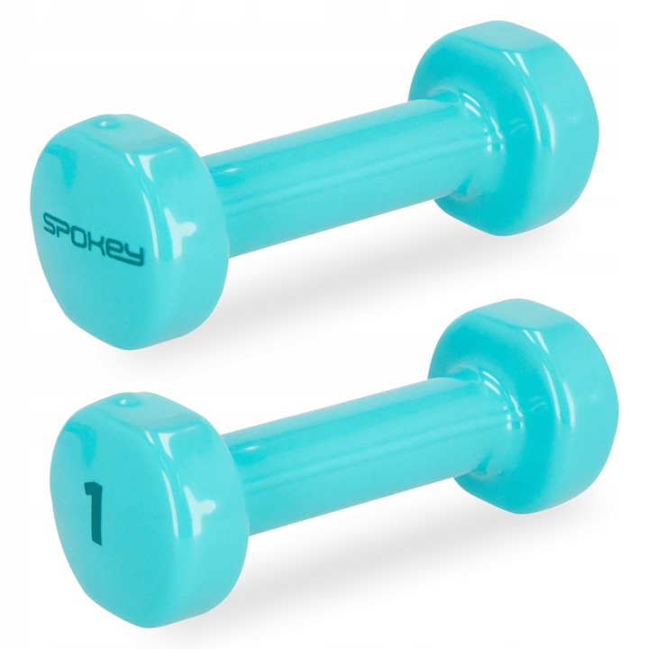Set gantere Spokey Shape, 2x1 kg, vinil, negru