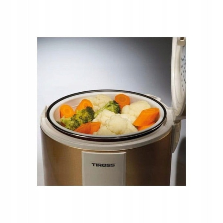 Електрическа тенджера за готвене на ориз Tiross TS-998 1.8L 700W инокс 27x28cm