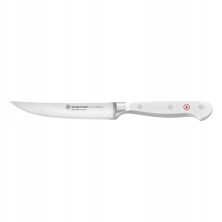 Wusthof Classic White steak kés, fehér, 12x23cm