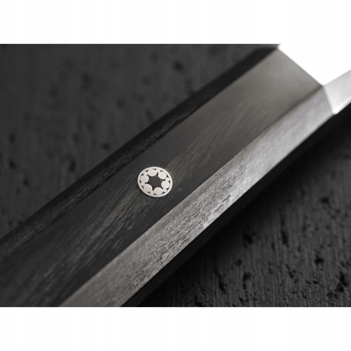 Miyabi 4000FC Nakiri kés, 17cm, fekete, rozsdamentes acél, Pakka fa nyél