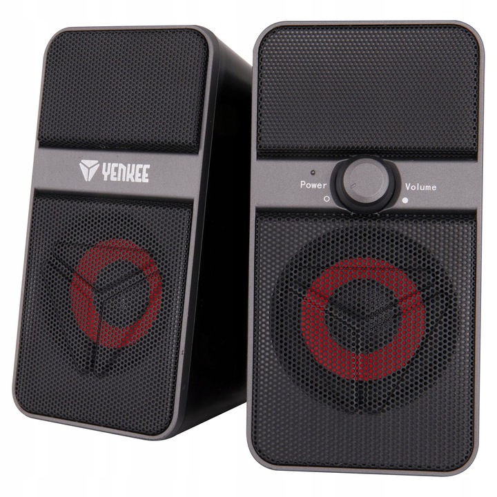 Комплект от 2 броя, тонколони 2.0 Yenkee YSP2002BT, за гейминг, Bluetooth 5.0, USB захранване, черни