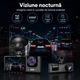 Autó DVR tripla kamera, fedélzeti kamera 3 kamerával (elöl, belső és hátul), Full HD 1080P, 2” IPS kijelző, 170° látószög, Night Vision, G-Sensor, WDR, hurokfelvétel, tolatókamera, fekete