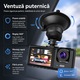 Autó DVR tripla kamera, fedélzeti kamera 3 kamerával (elöl, belső és hátul), Full HD 1080P, 2” IPS kijelző, 170° látószög, Night Vision, G-Sensor, WDR, hurokfelvétel, tolatókamera, fekete