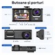 Autó DVR tripla kamera, fedélzeti kamera 3 kamerával (elöl, belső és hátul), Full HD 1080P, 2” IPS kijelző, 170° látószög, Night Vision, G-Sensor, WDR, hurokfelvétel, tolatókamera, fekete