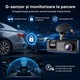 Autó DVR tripla kamera, fedélzeti kamera 3 kamerával (elöl, belső és hátul), Full HD 1080P, 2” IPS kijelző, 170° látószög, Night Vision, G-Sensor, WDR, hurokfelvétel, tolatókamera, fekete