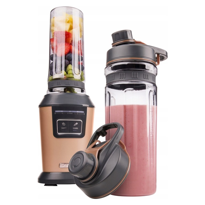 Блендер/Миксер Sencor SBL 7176GD, 800W, автоматичен за смутита, 2 предварително зададени програми 45/60 сек (Soft/Hard), златист/сив, 1 бр