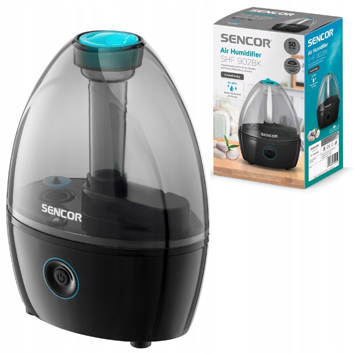 Sencor SHF 902BK párásító 90ml/óra fekete 0.9l multifunkcionális
