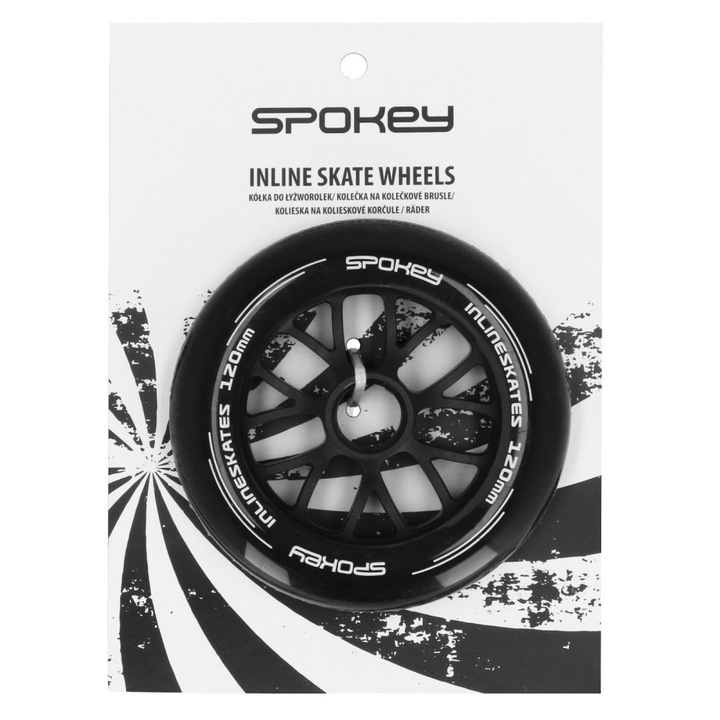 Set 2 roti Spokey 120x24mm PU 82A pentru role