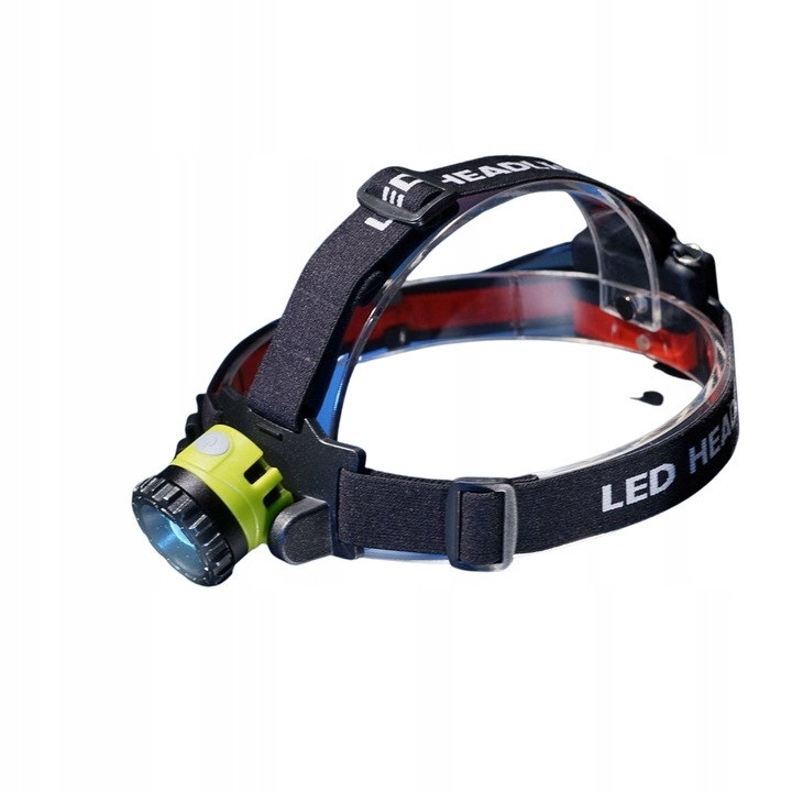 Челник (лампа за глава) Tiross TS-1866 CREE XPG 3 LED 270 лумена, 3 режима (100%/50%/SOS), регулируем зуум, черен/зелен, 1 бр.