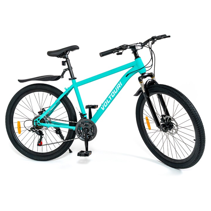 Велосипед Voltouri 26 инча, рамка 18, 21 скорости Shimano, дискови спирачки, предно окачване и калници