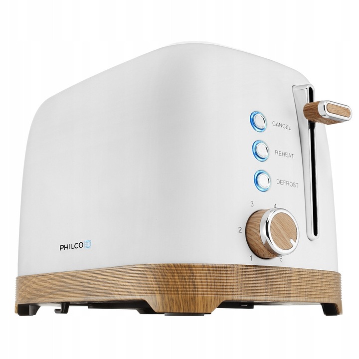 Philco PHTA 3710W fehér kenyérpirító 850W 2 szeletes 7 fokozat időzítővel