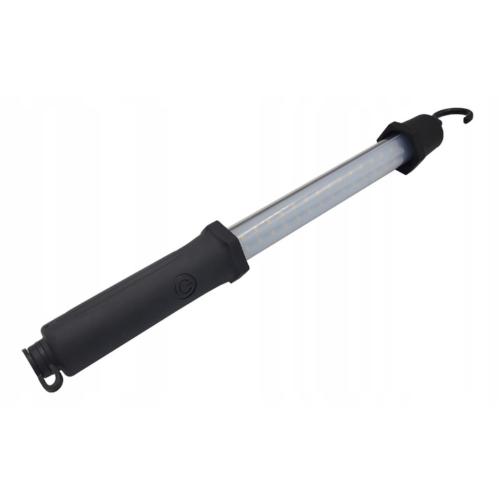 Lampa de lucru Tiross TS-1937, 28 x SMD LED, 5 W, 400 lm, студена светлина 6500K, USB зареждане, 2 магнитни държача и въртяща се кука, черна, 1 бр