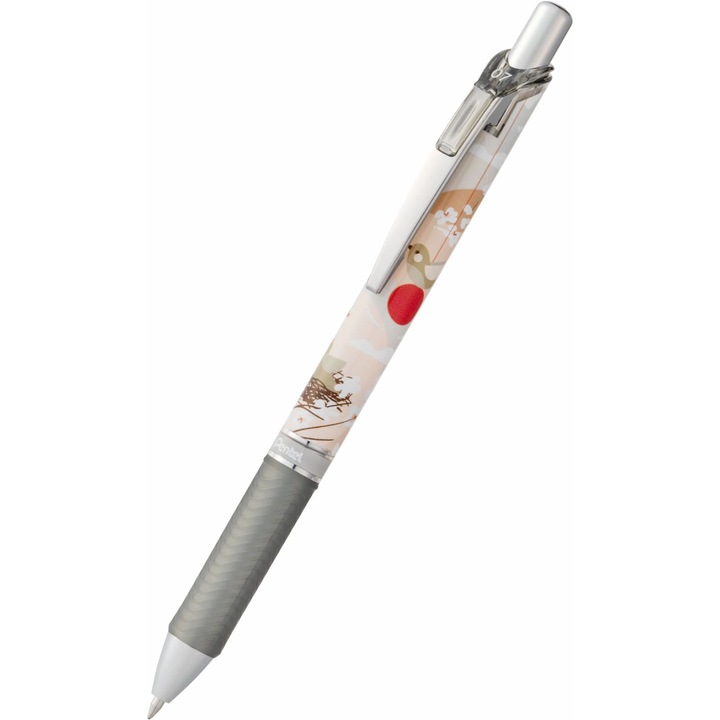 Pentel EnerGel Nature Birds gél toll, EnerGel tinta, gyorsan száradó, 0,7 mm vonalvastagság, kék, 1 db