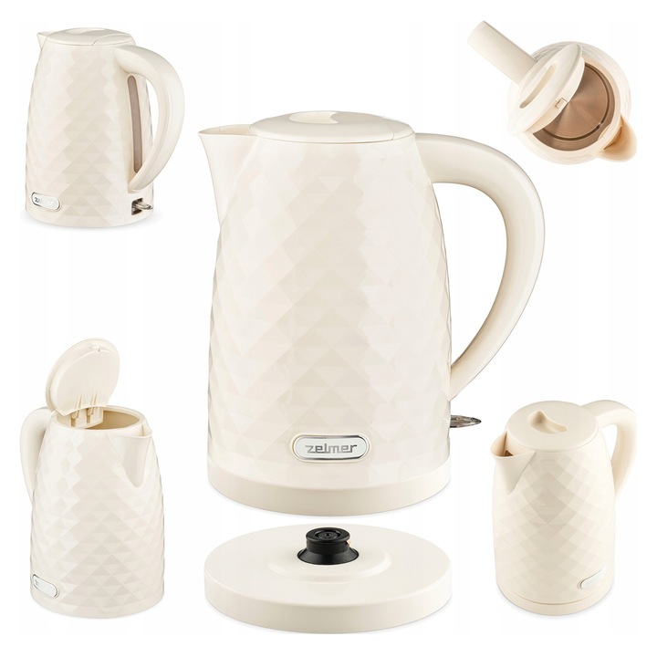 Zelmer ZCK7632F elektromos vízforraló, 1,7L, 2200W, krém