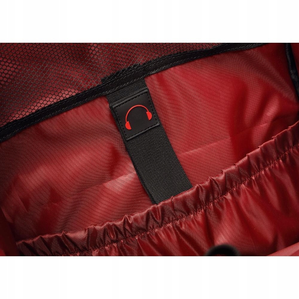 Yenkee, Rucsac pentru laptop din poliester 1680D, compatibil 15,6'', cu fronta intarita hard shell si 3 compartimente, model SHIELD, Negru/rosu, 48x32x16 cm