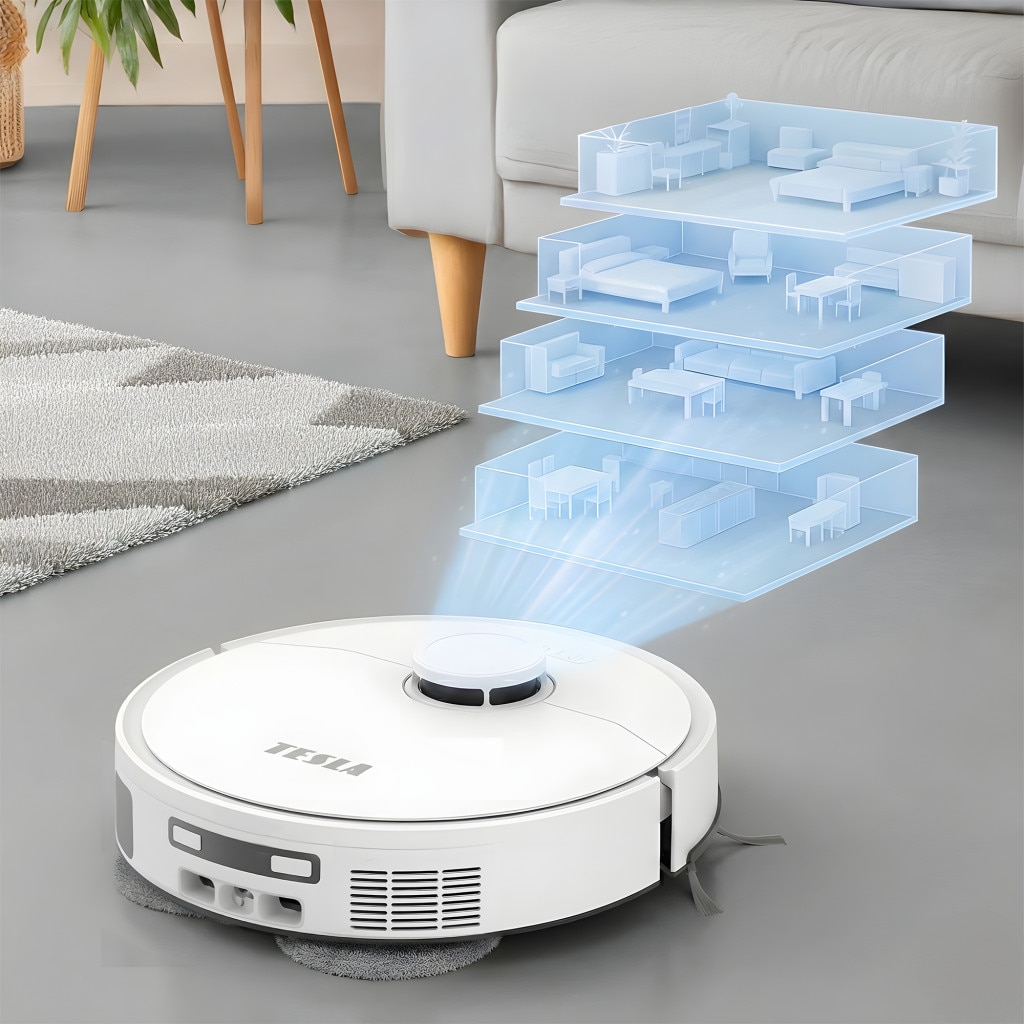 TESLA RoboStar iQ900 Ultra robot aspirator cu mop, curatare si incarcare automata