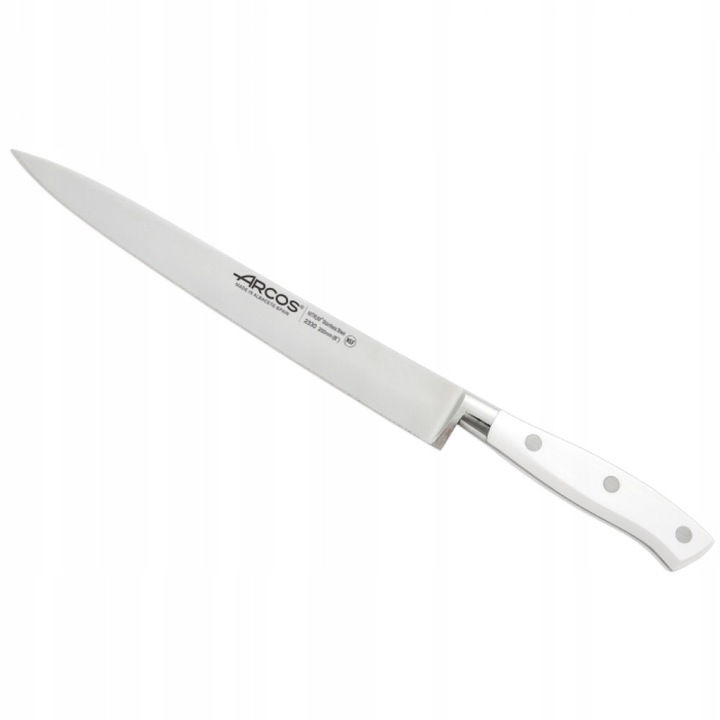 Arcos Riviera White halfiléző kés, Nitrum rozsdamentes acél penge 170 mm, POM (polioximetilén) nyél, fehér, 1 db