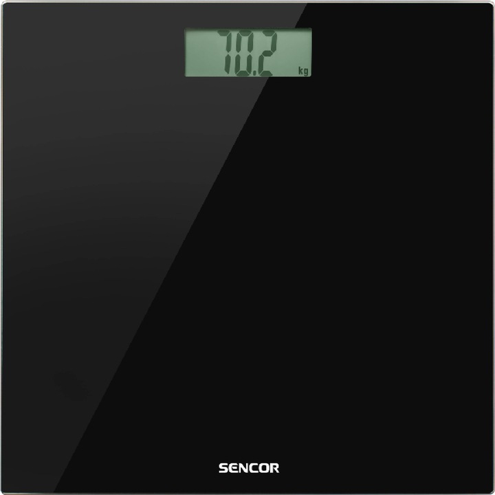 Cantar de baie Sencor SBS 2300BK, electronic, negru, 150kg, 21mm