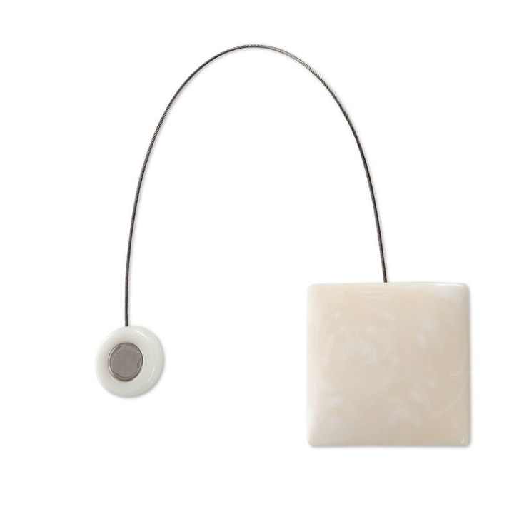 Prindere decorativa cu magnet pentru perdele, Eurofirany, 118, crem, 6 x 14 cm, set 2 bucati