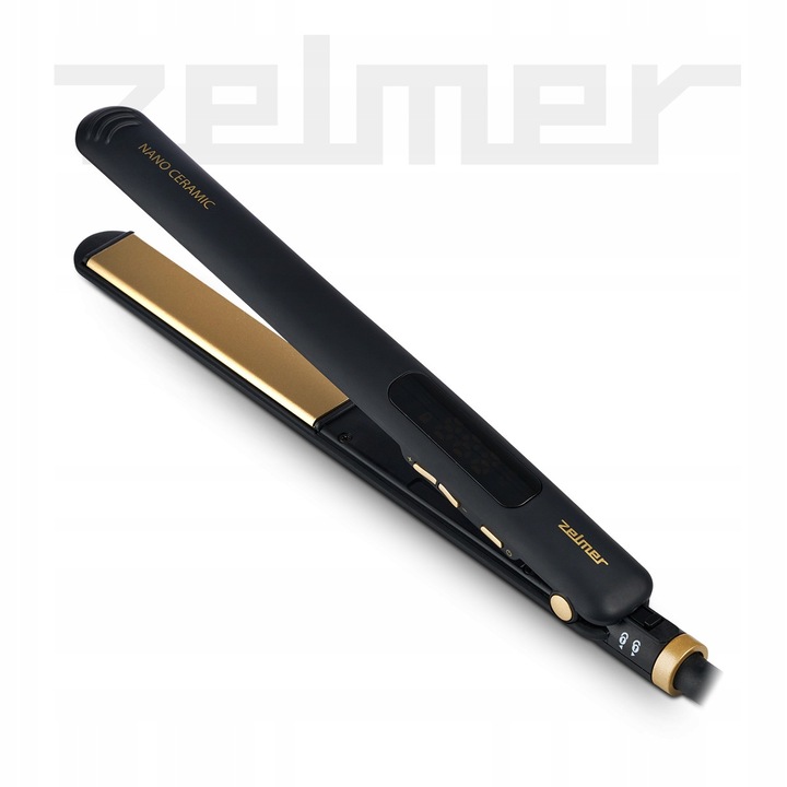 Преса за коса Zelmer ZHP2300 керамична 2в1 регулиране на температурата черна 25x120mm