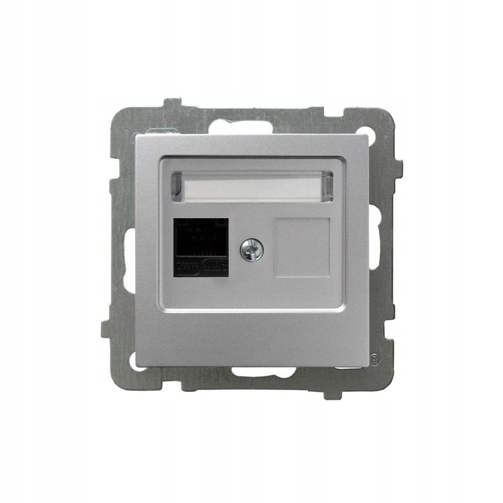 Контакт за мрежа RJ45 Ospel GPK-1G/K/m/18 сребрист 1x1