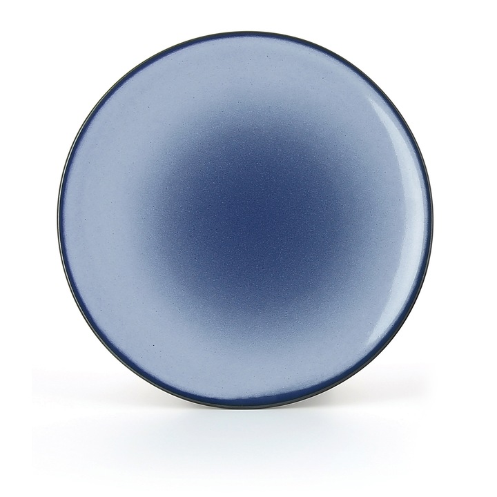 Revol Equinoxe lapos tányér, kék, 31.5x3.5cm, porcelán