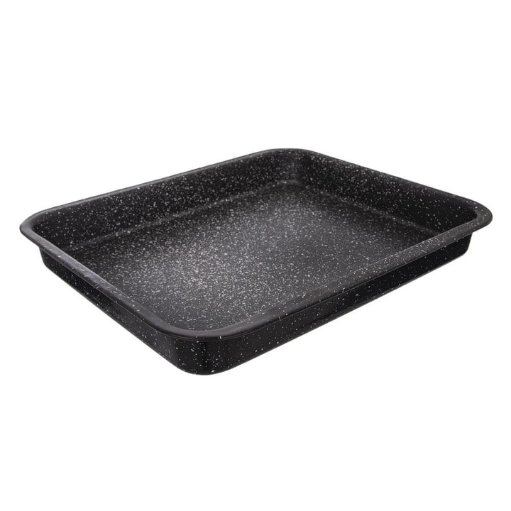 Tava de copt Orion 37x30x4cm, otel emailat, capacitate 4L, granit