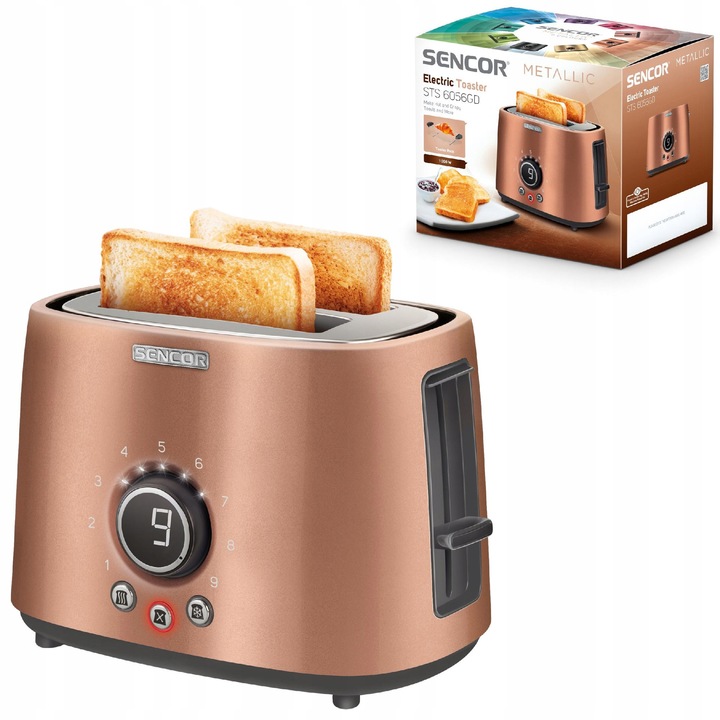 Tostator Sencor STS 6056GD, 1000W, bej, 27.8x17x19cm
