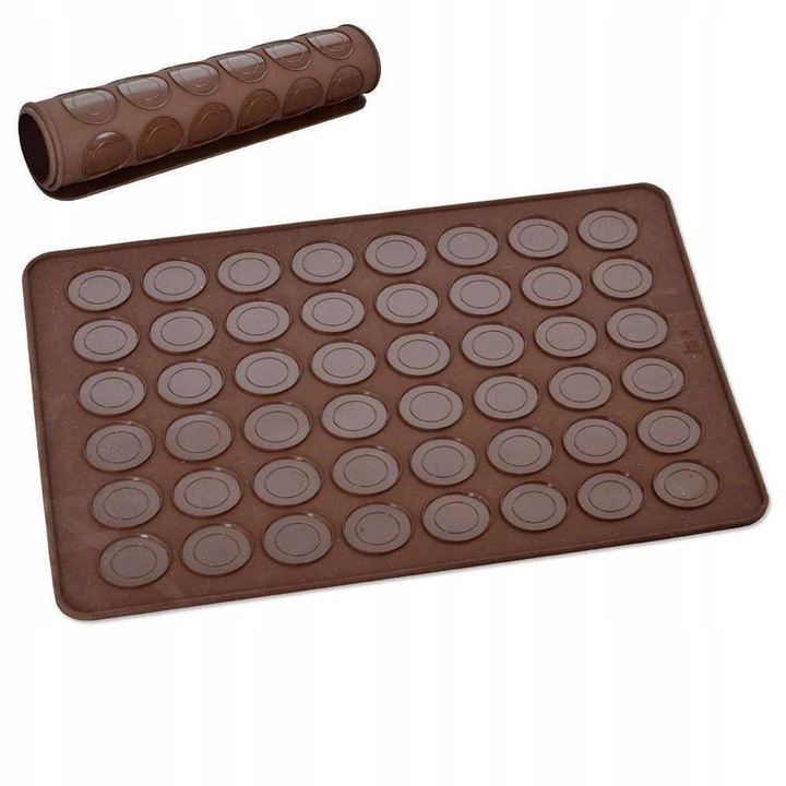 Tava silicon pentru macarons Orion, 39,5x29,5x0,3cm, gri