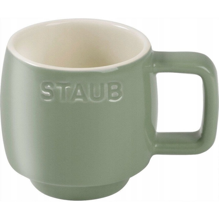 Staub Serving kerámia bögre, 100 ml, eukaliptusz, 8.8x6.4x6.1 cm