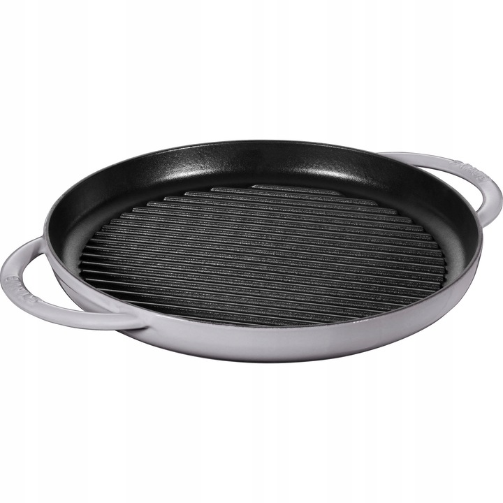 Staub 40511-782-0 grill serpenyő, öntöttvas, tapadásmentes bevonattal, grafit, 30 cm