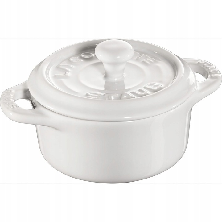 Mini cocotte kerámia Staub Ajándék fehér 200ml